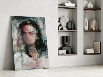 Ghostly Muted Portrait Glass Wall Art