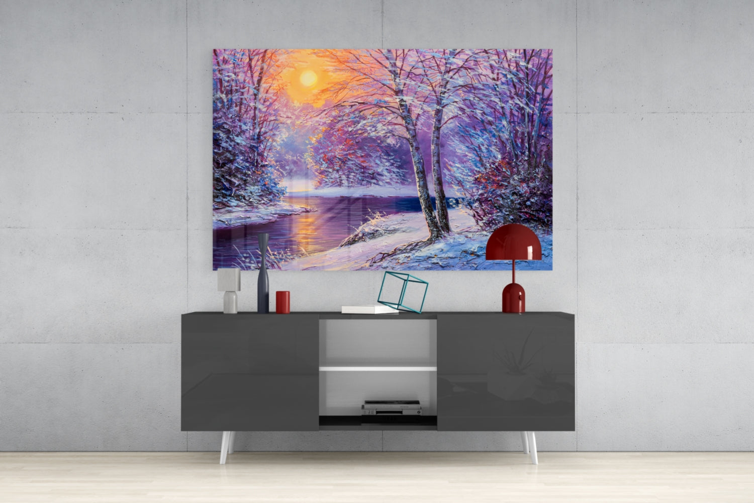Glass Wall Art on a Winter&