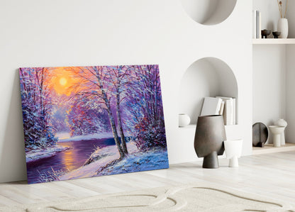 Glass Wall Art on a Winter&