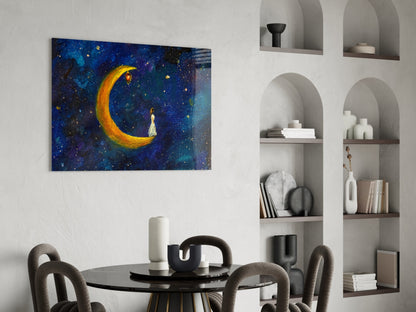Moon House Glass Wall Art