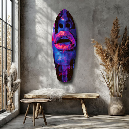 Colorful Lips V3 Glass Wall Art