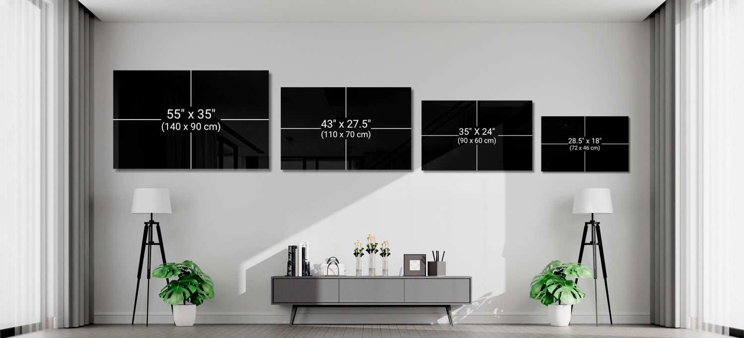 Pink Heart Reaching Line Art Hand Glass Wall Art