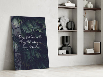Secret of Happiness Glass Wall Art