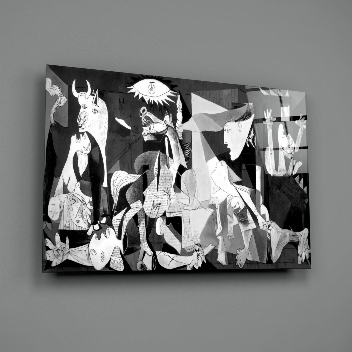 Cubist War Requiem Glass Wall Art