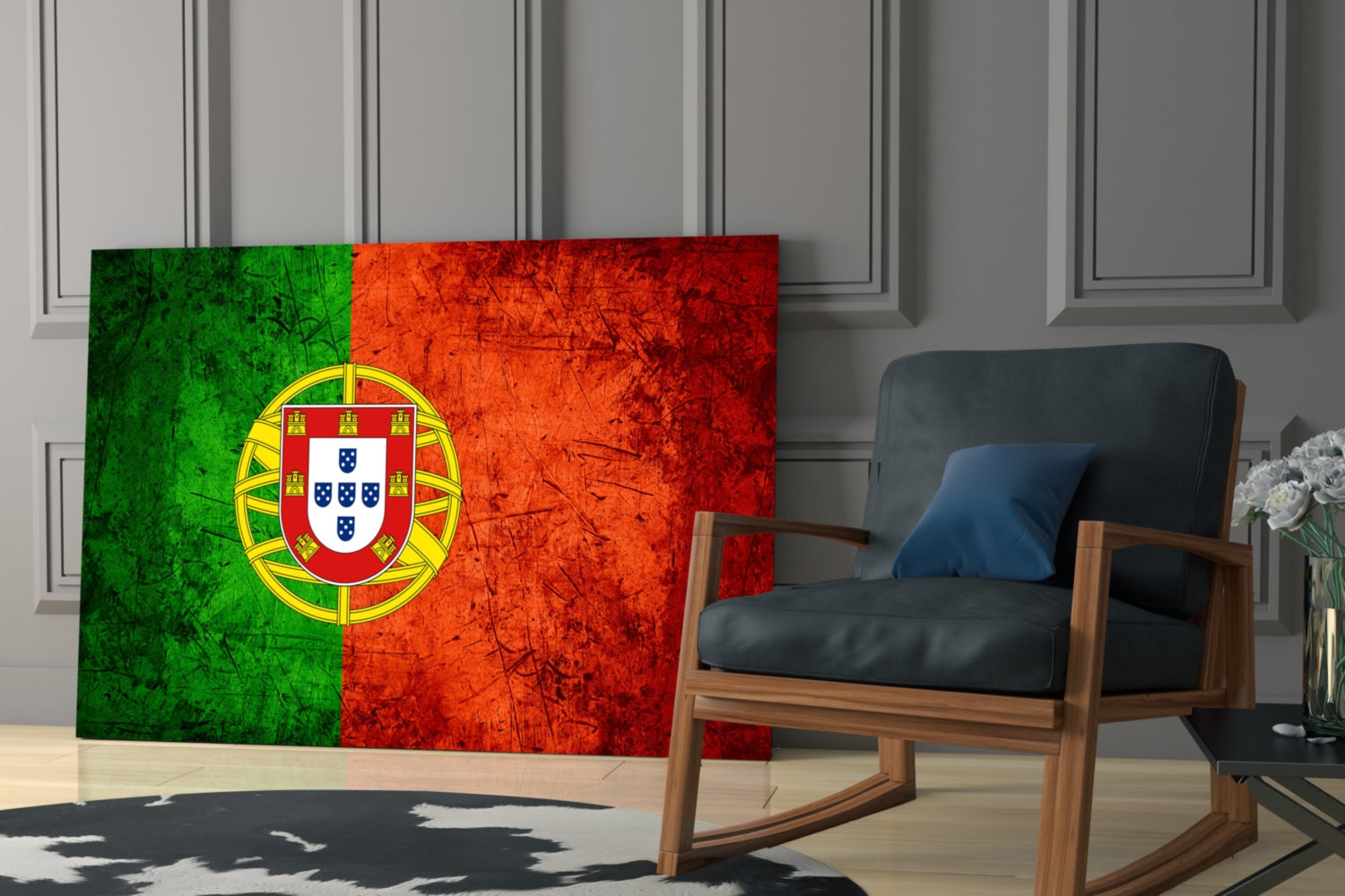 Flag of Portugal Glass Wall Art