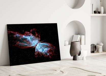 Space Red Glass Wall Art