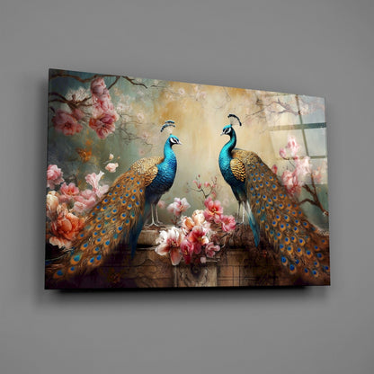 Peacock Glass Wall Art